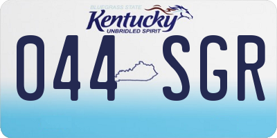 KY license plate 044SGR