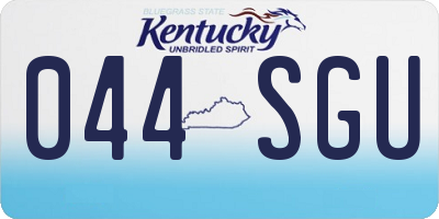 KY license plate 044SGU