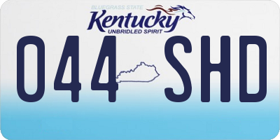 KY license plate 044SHD