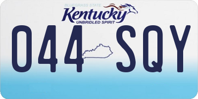 KY license plate 044SQY