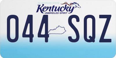 KY license plate 044SQZ