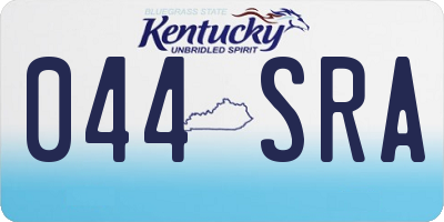 KY license plate 044SRA