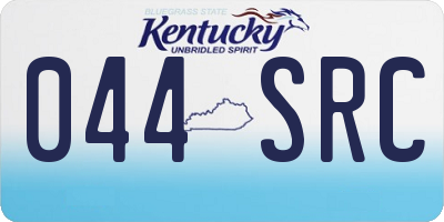 KY license plate 044SRC