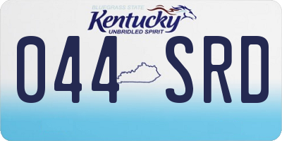 KY license plate 044SRD