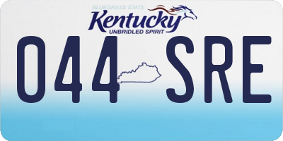 KY license plate 044SRE