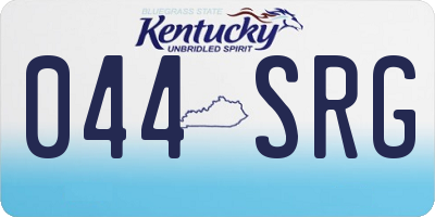 KY license plate 044SRG