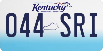 KY license plate 044SRI