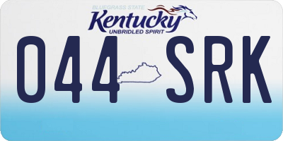 KY license plate 044SRK
