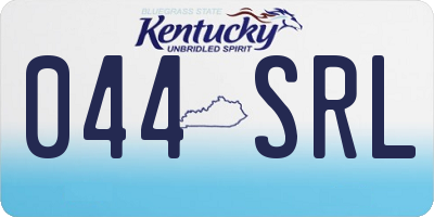 KY license plate 044SRL