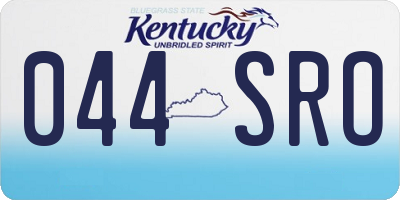 KY license plate 044SRO