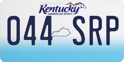 KY license plate 044SRP