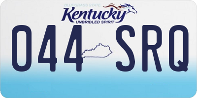 KY license plate 044SRQ