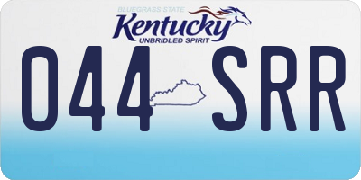 KY license plate 044SRR