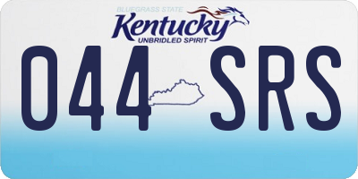 KY license plate 044SRS