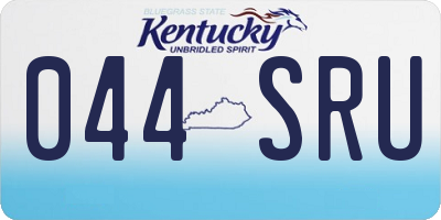KY license plate 044SRU