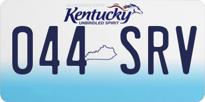 KY license plate 044SRV