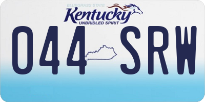 KY license plate 044SRW