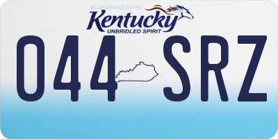 KY license plate 044SRZ