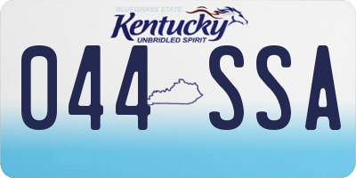 KY license plate 044SSA