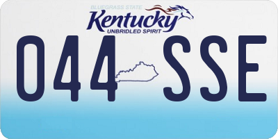 KY license plate 044SSE