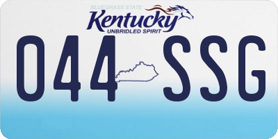 KY license plate 044SSG