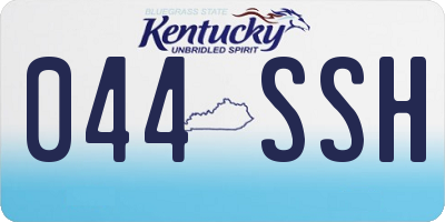 KY license plate 044SSH