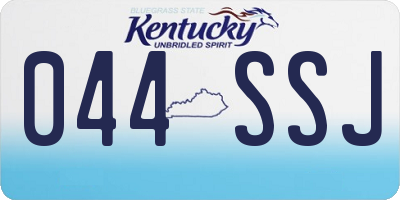 KY license plate 044SSJ