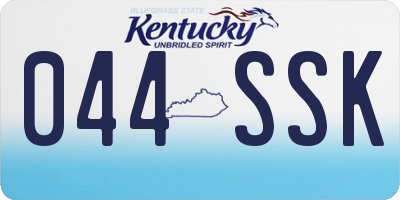 KY license plate 044SSK