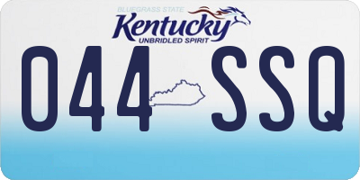 KY license plate 044SSQ