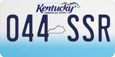 KY license plate 044SSR