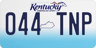 KY license plate 044TNP
