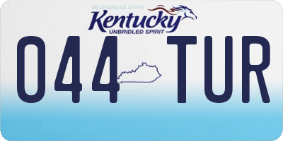 KY license plate 044TUR