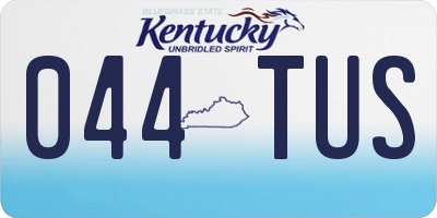 KY license plate 044TUS