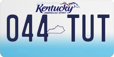 KY license plate 044TUT