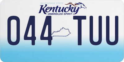 KY license plate 044TUU