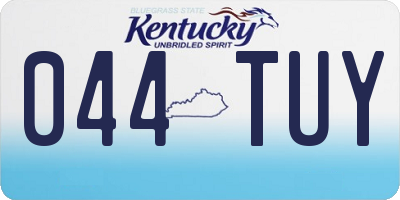 KY license plate 044TUY