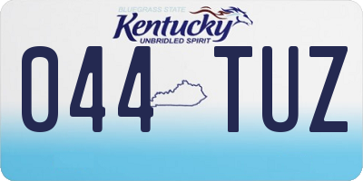 KY license plate 044TUZ