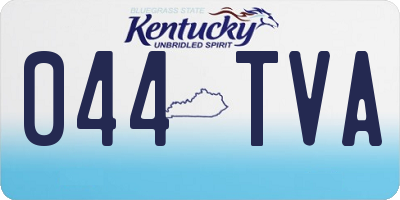 KY license plate 044TVA