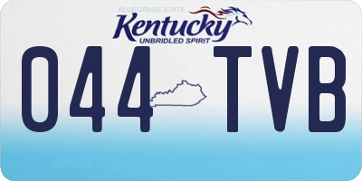 KY license plate 044TVB