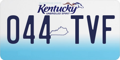 KY license plate 044TVF