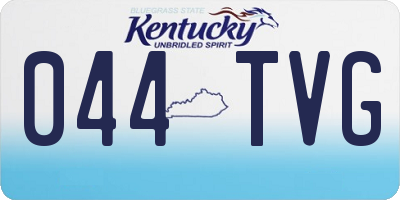 KY license plate 044TVG