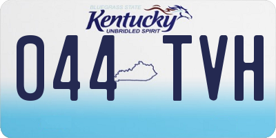 KY license plate 044TVH