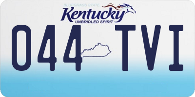 KY license plate 044TVI