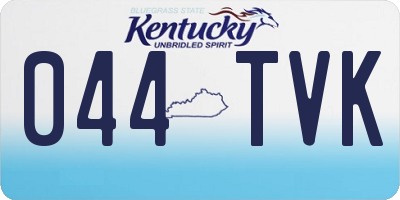 KY license plate 044TVK