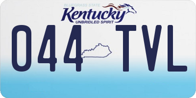 KY license plate 044TVL