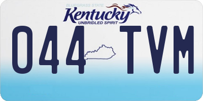 KY license plate 044TVM