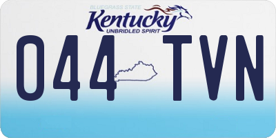 KY license plate 044TVN