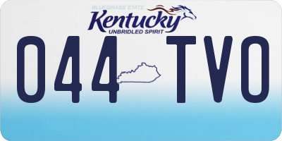 KY license plate 044TVO