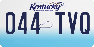 KY license plate 044TVQ