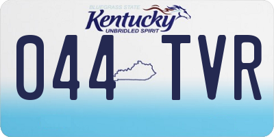 KY license plate 044TVR